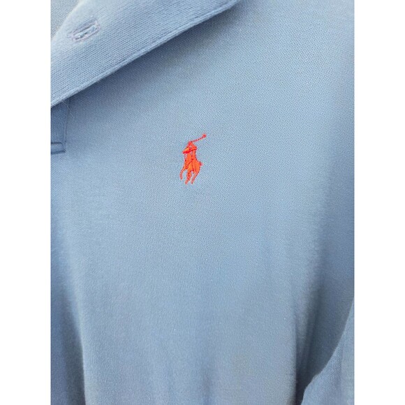 Ralph Lauren Polo Shirt Adult XL Blue With Red Pony Rugby Preppy Casual Mens - Picture 4 of 7